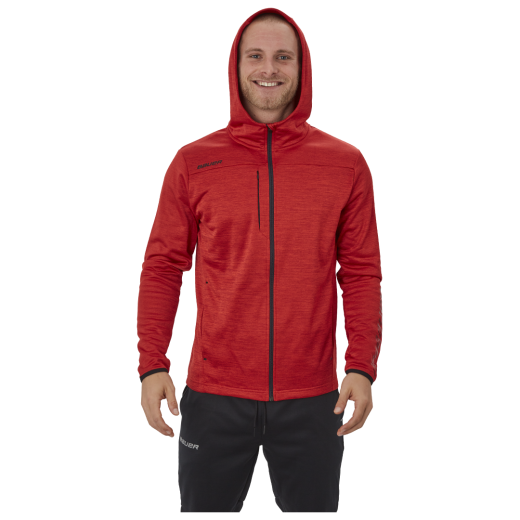 BAUER Vapor Fleece Zip Hoody Junior rot