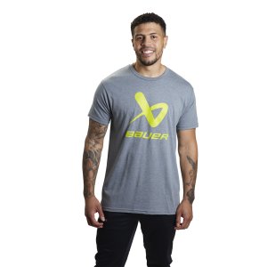 BAUER Crew Tee Lockup W/Graphic grey Senior