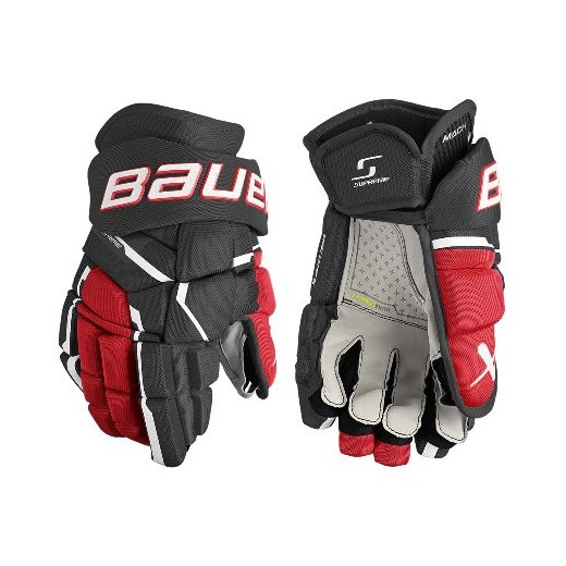 BAUER Supreme Mach Handschuhe Senior schwarz/rot 14"