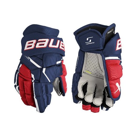 Bauer Supreme Mach Gloves Senior navy/red/white 15"