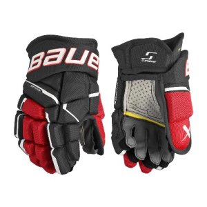 Bauer Supreme Mach Gloves Intermediate black/red 10"