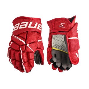 Bauer Supreme Mach Gloves Intermediate black/red 10&quot;