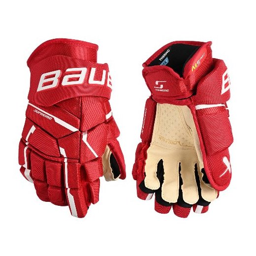 BAUER Supreme M5 Pro Handschuhe Intermediate rot 13"