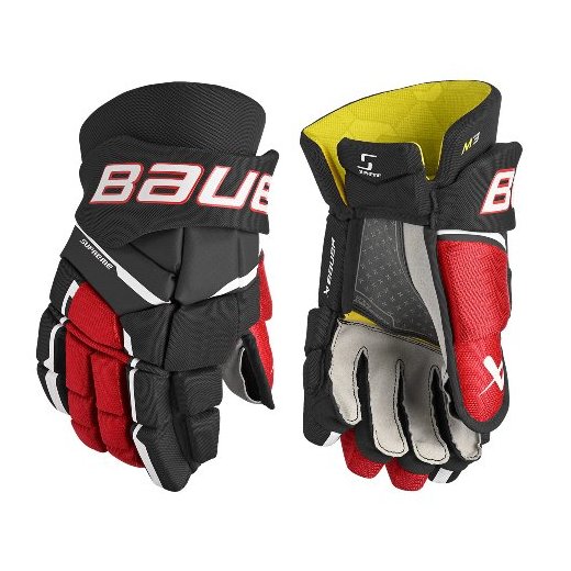 BAUER Supreme M3 Handschuhe Intermediate schwarz/rot 13"