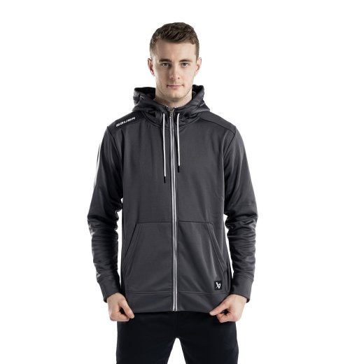 BAUER  Fleece Zip Hoody Senior grau