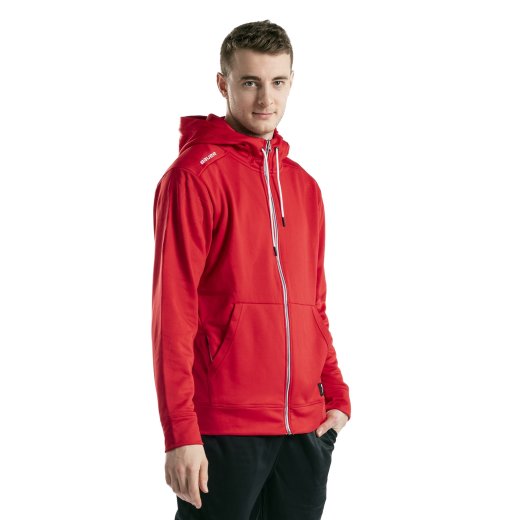 BAUER  Fleece Zip Hoody Senior rot