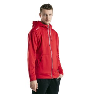 Bauer  Fleece Zip Hoody Senior red