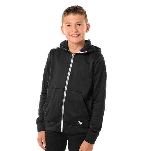 BAUER Fleece Zip Hoody Junior schwarz